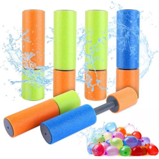 10 Pistolets à Eau Pour Enfants - Jeu Plage, Piscine, Extérieur - Lot Multicolore - 12