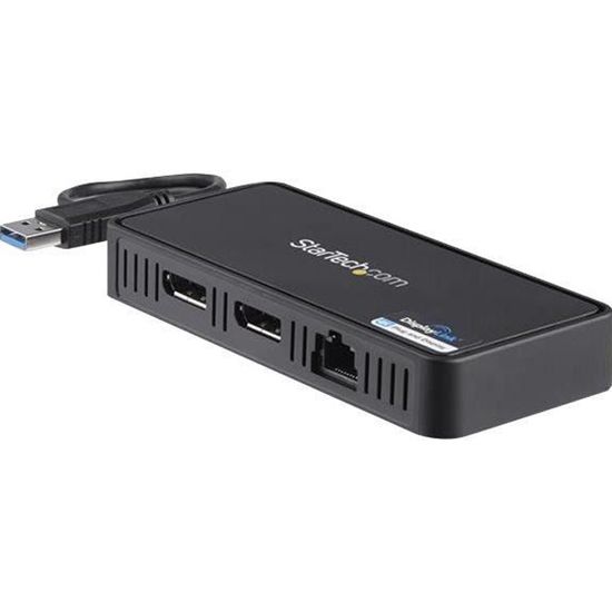 STARTECH Station d'accueil USB 3.0 double affichage DisplayPort 4K 60Hz pour PC portable - 2x DP 4K 60Hz ou 1x DP 5K 60Hz