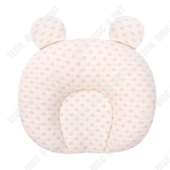 TD® Oreiller bébé anti-biais tête latex oreiller couche d'air coton bébé oreiller stéréotypé oreiller nouveau-né amovible et