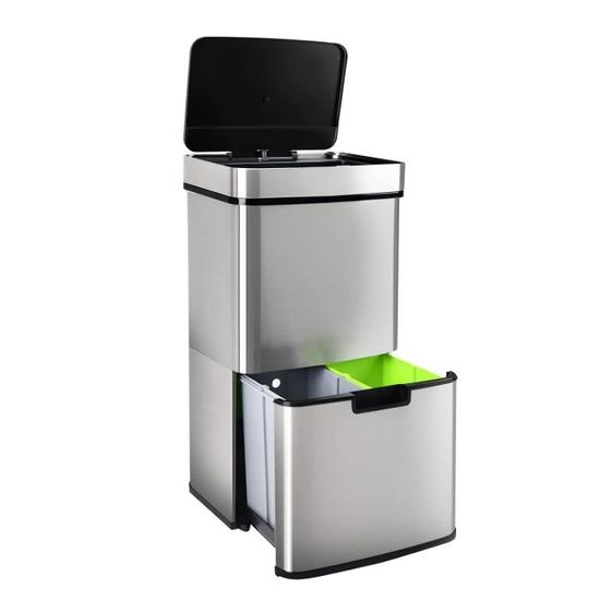 Poubelle Sous évier Poubelle De Tri 2x15L Pour Meuble Cuisine - Noir - TecTake - Compartiments Séparés Poubelle 30l Poubelle Sous évier Poubelle De Tri 2x15L Pour Meuble Cuisine - Noir - TecTake - Compartiments Séparés Poubelle 30l