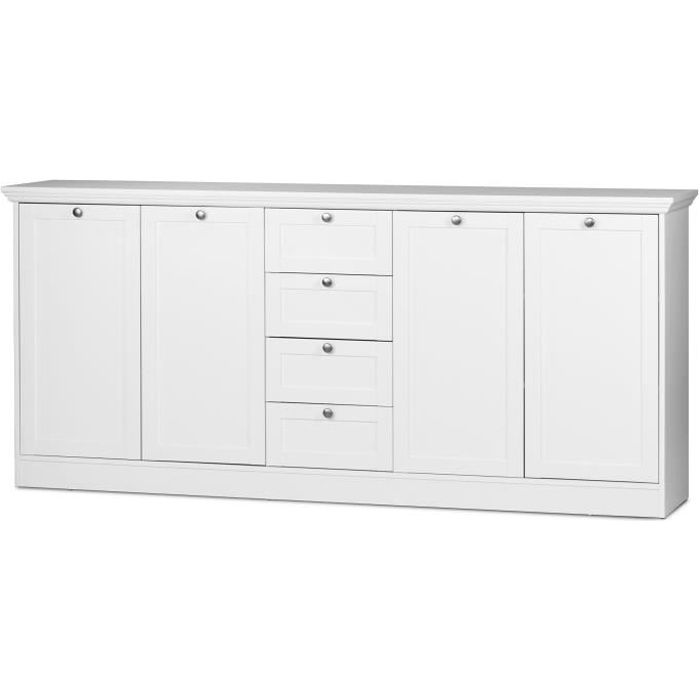 LANDWOOD Buffet classique - Blanc - L 200 cm