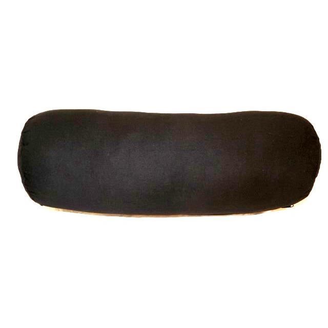 Coussin bolster de yoga noir