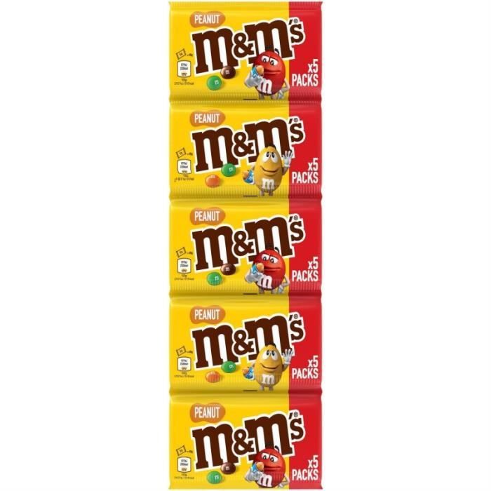 M&M'S - Peanut Bonbon Chocolat Cacahuète 225G - Lot De 4