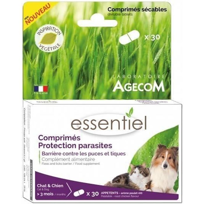 Comprimés Protection Puces et Tiques pour chat - ESSENTIEL