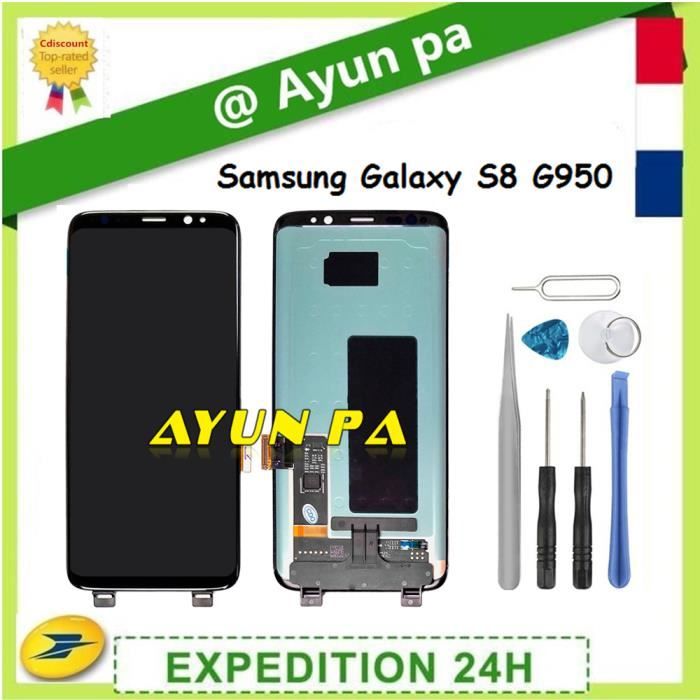 Complet vitre tactile + écran LCD pour Samsung Galaxy S8 G950 Noir