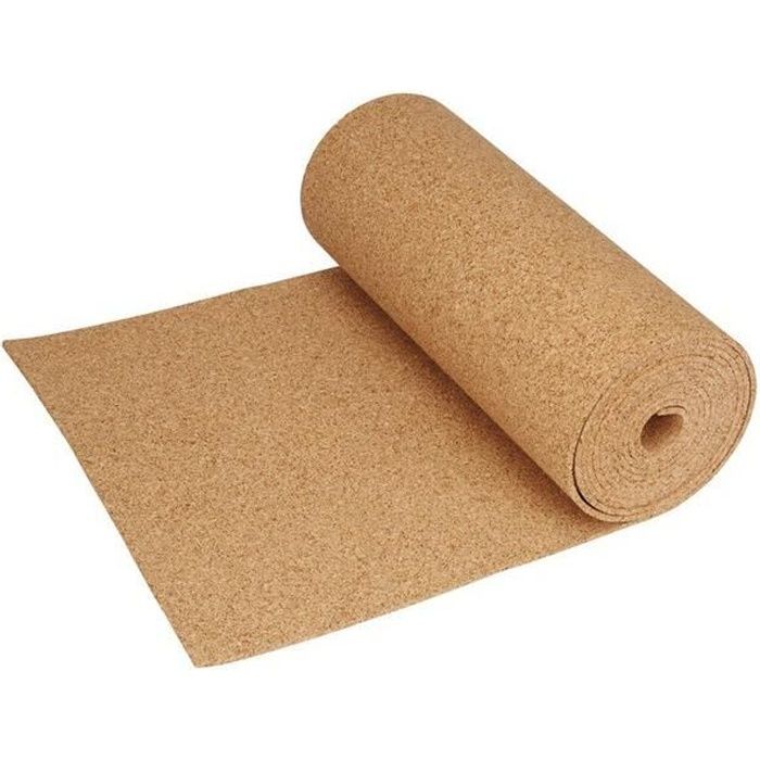 ROULEAU 5M DE LIEGE EPAISSEUR 6MM POUR ISOLATION CONDENSATION, CHOC THERMIQUE, PHONIQUE