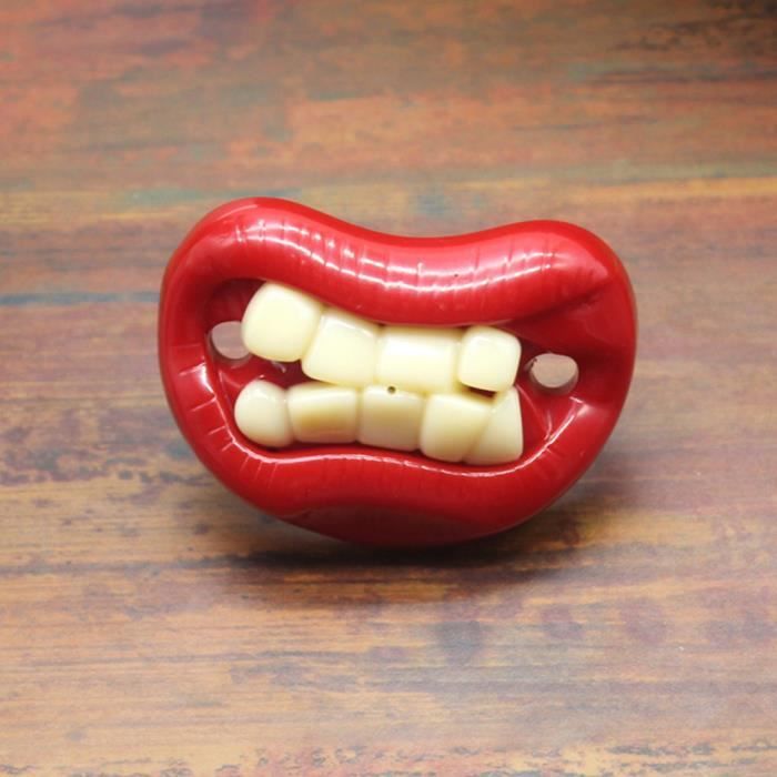 Bébé Drôle Dents Forme Sucre En Silicone Sucette Infantile Jouet Clip Bébé Fournisseurs C