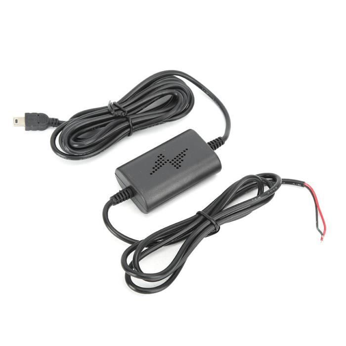 Atyhao Ligne de protection basse tension Dash Cam Hardwire Kit 12V / 24V to 5V 2.5A Straight Mini USB Step-Down Line for Parking