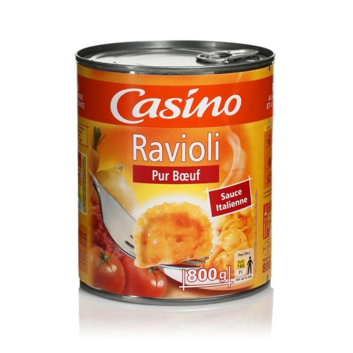 Ravioli pur bœuf CASINO 800g - Sans colorant ni conservateur