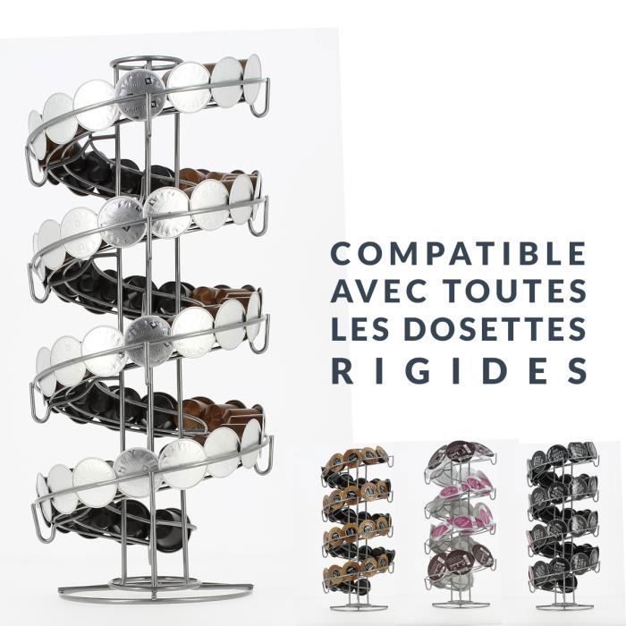 HOME EQUIPEMENT - Tour de rangement pour dosettes de cafetières rigides