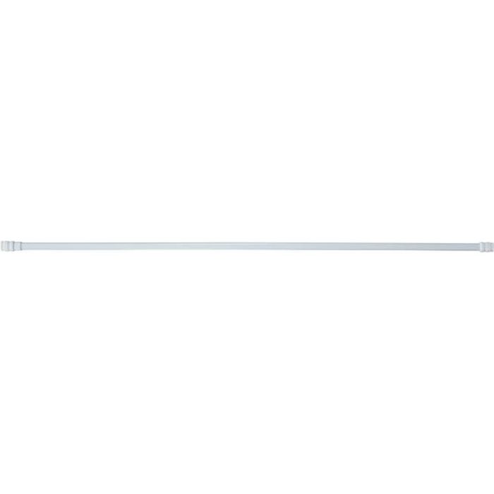 Tringle Ovale Extensible 13mm en Métal Blanc 80 à 140 cm