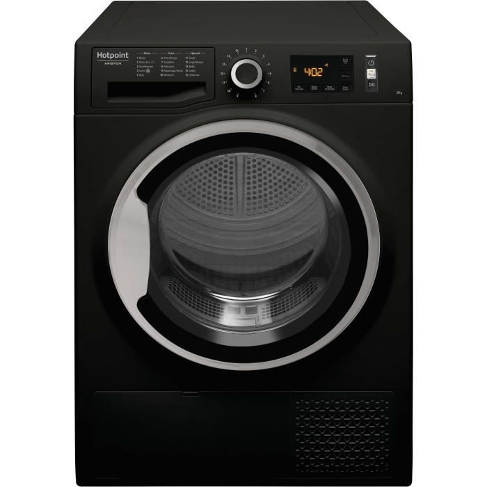 Sèche-linge à condensation HOTPOINT NTCM108BKFR - 8 kg - Classe B - Noir