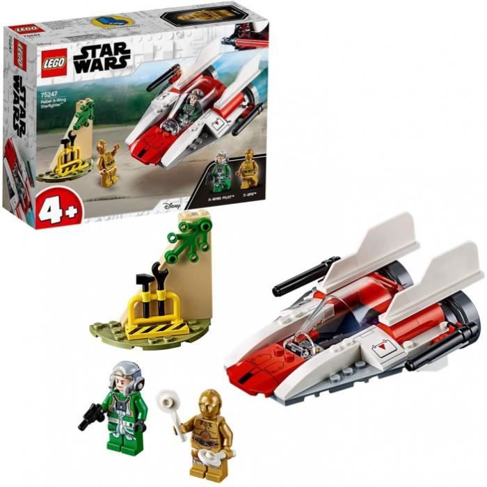 lego® star wars™ chasseur stellaire rebelle a-wing jeu de construction, 4 ans et plus, 62 pièces 75247