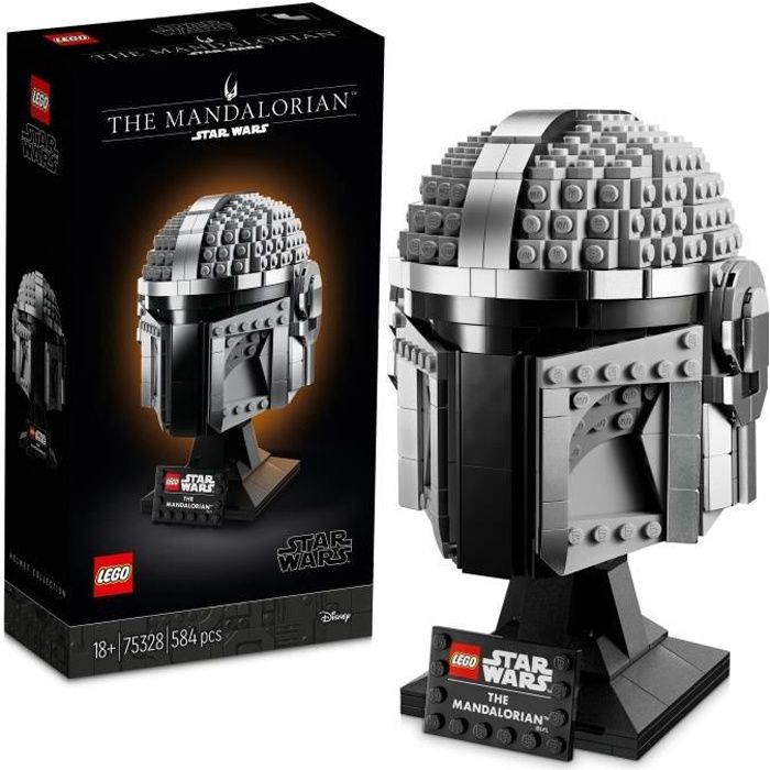 LEGO® 75328 Star Wars Le Casque Du Mandalorien Maquette de Collection à Construire, Décoration et Cadeau Pour Adultes