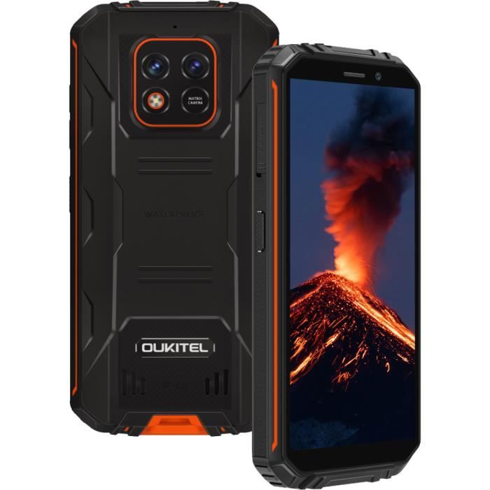 OUKITEL WP18 Smartphone Batterie 12500mAh 4Go 32Go Écran 5.9 pouce HD+ Caméra 13MP Double SIM 4G Téléphone - Orange