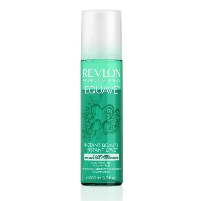 Revlon, Soin démêlant volumateur sans rinçage Equave, Volumizing 200ml, Soin sans rinçage Volume Cheveux Fins et Plats,