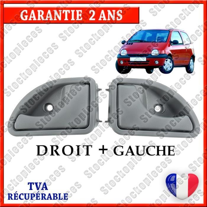 2 POIGNEE DE PORTE AVANT GAUCHE + AVANT DROITE COMPATIBLE RENAULT TWINGO 93-07 / KANGOO 98-10 / GRISE