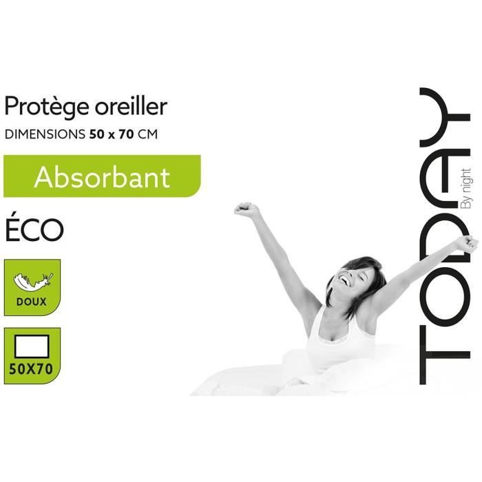 Protège oreiller coton absorbant 50x70 BIEN-ETRE