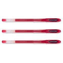 Uni-ball Réf 9001182 SigNo UM120 Stylo roller à encre gel Pointe fine 0,7 mm Trait 0,5 mm Rouge Lot de 12 (Import Royaume Uni)