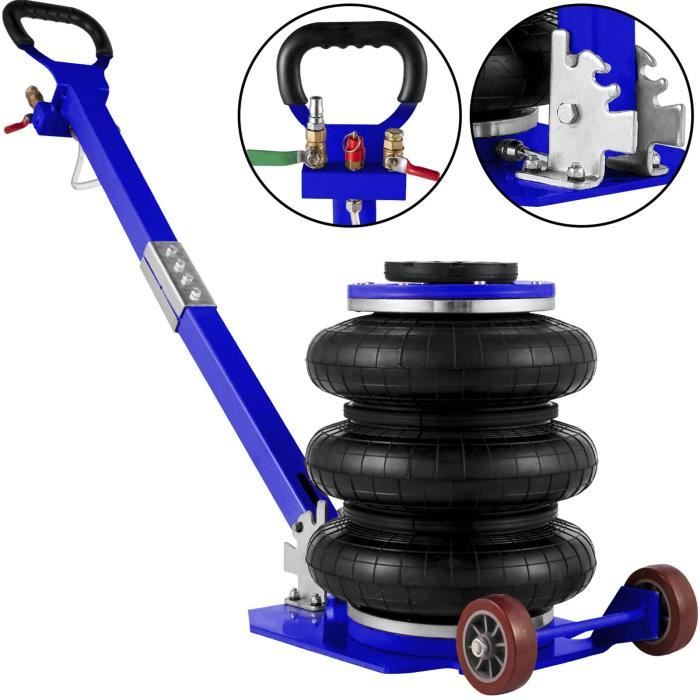 VEVOR Cric Pneumatique 6T Reglable Bleu, Cric de Levage Pneumatique Hauteur de Levage 16,5-40 cm