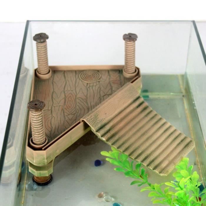 HK1-12166Plate-forme de repos pour tortue dans Aquarium poisson île -M décor de réservoir