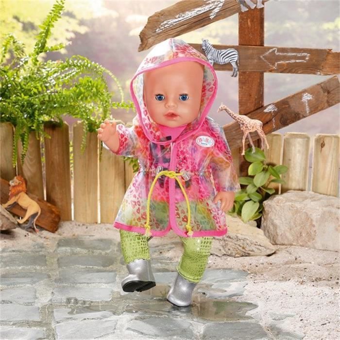 BABY Born Ensemble de pluie Arc-en-ciel luxueux et branché pour poupée de 43 cm