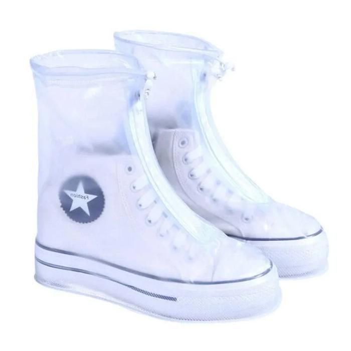 Couvre-chaussures Imperméables Réutilisables - Silicone Antidérapant - Taille 2XL - Pour Pluie, Neige, Boue