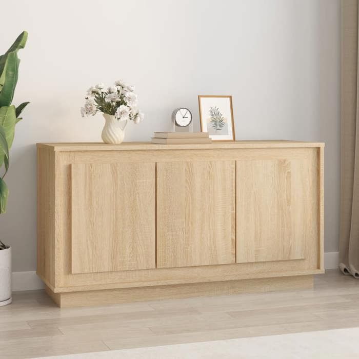 SALE 2025Meuble bas bahut vaisselier - Buffet - Chêne sonoma - 102x35x55 cm - bois dingénierie267 Kg 8121