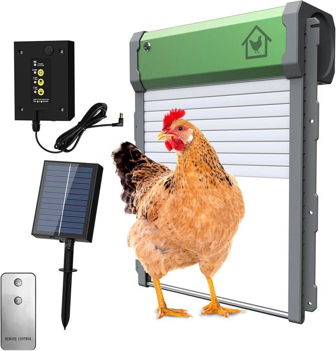 Meilleurs prix pour Porte Poulailler Solaire – Capteur Lumière + Minuterie (Étanche – Sécurité Élevage – Aluminium Durable)