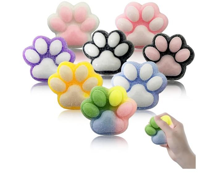 4 Pièces Squishy Patte De Chat, Squishy Patte De Chat, Jouets à Presser
