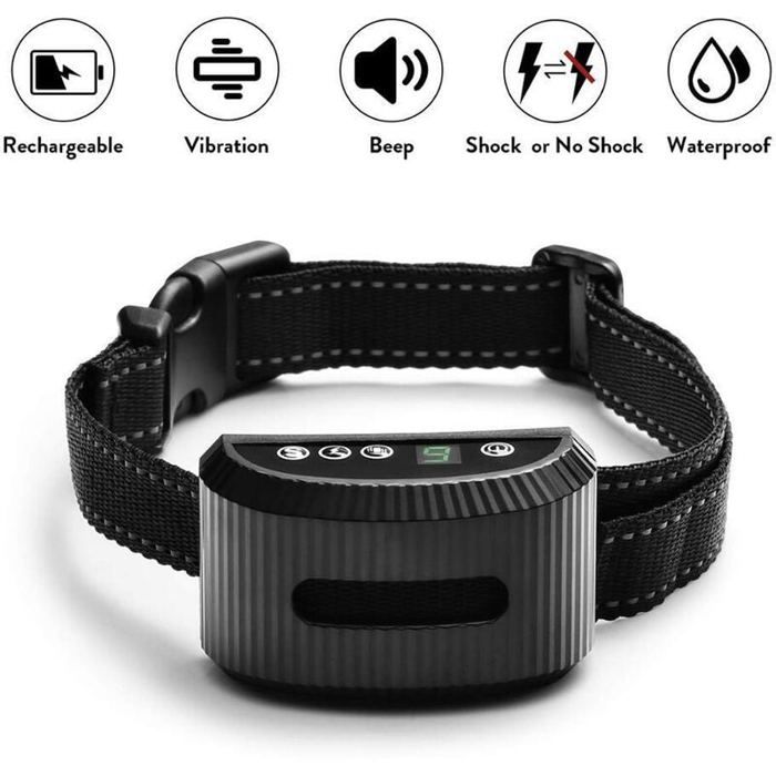 Meilleurs prix pour Collier Anti Aboiement pour Chiens Collier Automatique avec 7 Niveaux de Sensibilit YYV