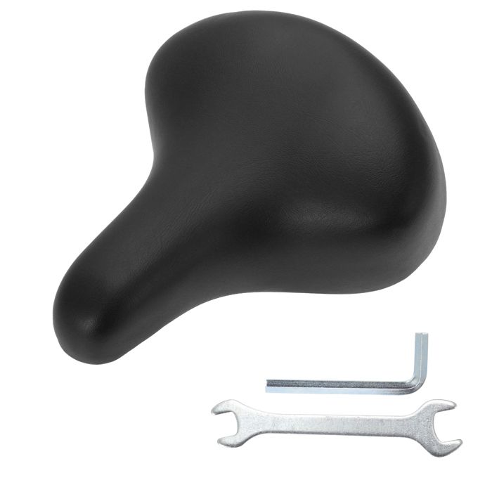 Selle De Vélo Confort GORIX - Coussin Gel Pour VTT/Route Homme/Femme (Trou Central, Rail Acier)