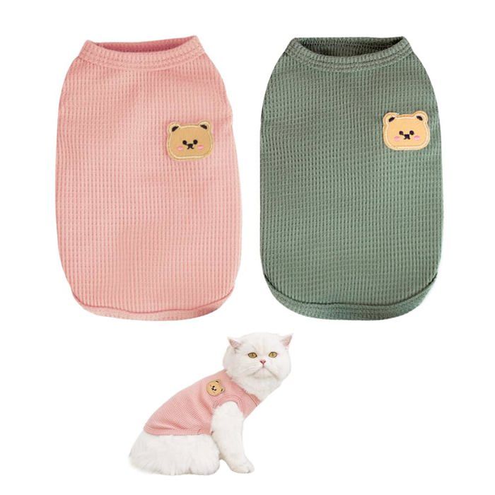 2 Pièces Pull pour Chat Gaufre vetement Chat Pull pour Petit Chien Pull Animaux Chat Pull-overs pour Chiens Pull Chat Chaud