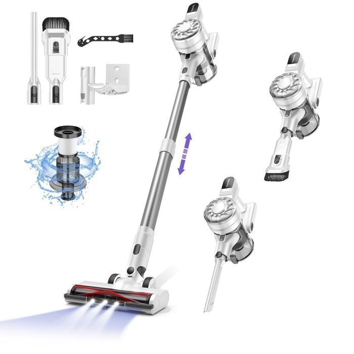 Aspirateur balai sans fil - TEENDOW - 550W - Autonomie 45min/45kpa - Brosse anti emmêlement