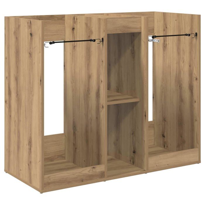 Armoire de rangement en bois - vidaXL - Chêne artisanal - 102x45x85 5 cm - Grand espace de stockage - Cadre en métal