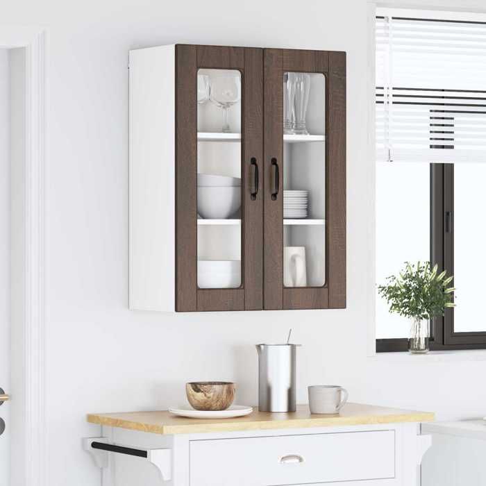 MOT13127-Armoire de cuisine Chêne brun 60 x 31 x 80 cm Bois dingénierie