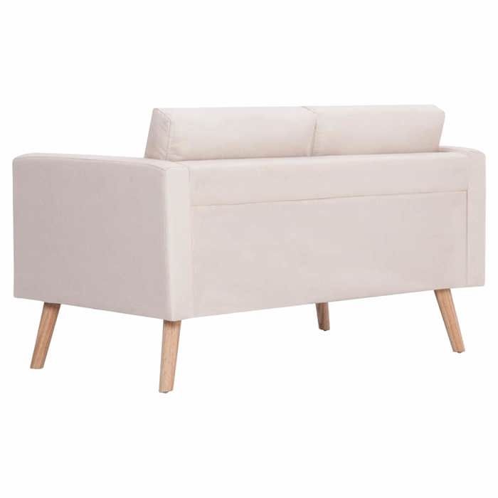 Promotion janvier Canapé à 2 places - MANGO - SOFA DOUBLE - tissu - Crème 116x70x73 cm - SS103