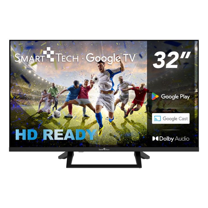 SMART TECH TV LED HD 32"" (80 cm) Smart TV Google 32HG01V HDMI, USB, R&eacute;solution: 1366 * 768