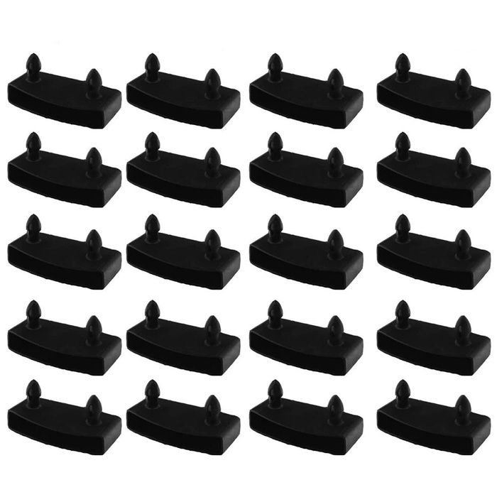 20 supports de cadre à lattes plastique noir 55 mm × 10 mm accessoires literie pour sommier et lit à structure bois ou métal .