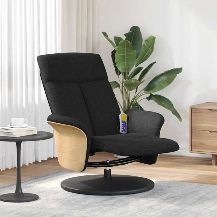 Fauteuil inclinable réglable - tissu - noir - 79 x 87 x 1045 cm - vibrations 6 points - Chaise relax 1 place755259 Fauteuil inclinable réglable - tissu - noir - 79 x 87 x 1045 cm - vibrations 6 points - Chaise relax 1 place755259