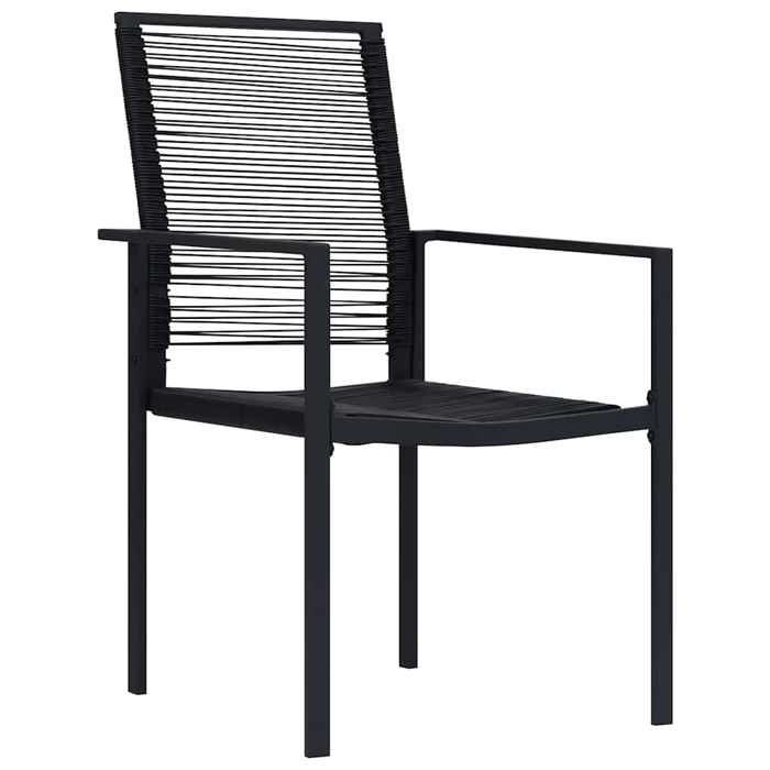 Siège de balcon - HAOSHOP - Chaises de jardin lot de 4 Rotin PVC Noir&01_61887