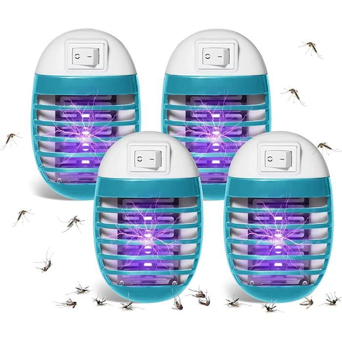 Professionnel Anti Mouche ElectriqueAnti Moustique Lampe4Pcs Électrique InsecticideÉlectrique Avec Lumière UvDestructeur De Mou