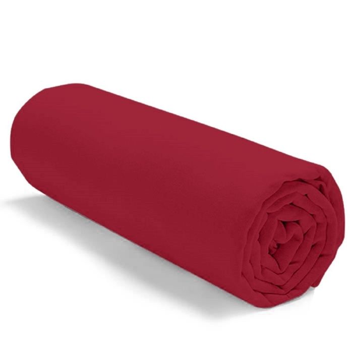 ALPES BLANC - Drap housse 90x190 cm Fuchsia coton 57 fils - Fabrication française – Bonnet 30 cm – Doux durable grand teint ALPES BLANC - Drap housse 90x190 cm Fuchsia coton 57 fils - Fabrication française – Bonnet 30 cm – Doux durable grand teint
