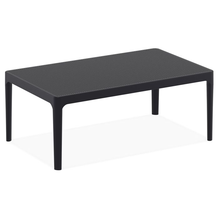 Table basse de jardin 'DOTY' noire design 100x60 cm Cdiscount Maison