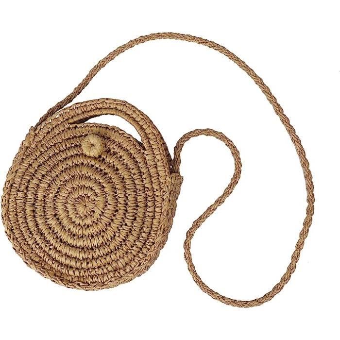 Sac de plage Fait Main Rotin Style Boho Paille de papier