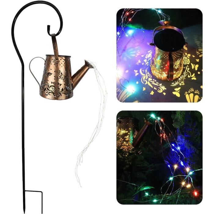 Herefun Lampe Arrosoir Solaire Avec Guirlande LED | Décoration Jardin Étanche IP65 - Éclairage Extérieur