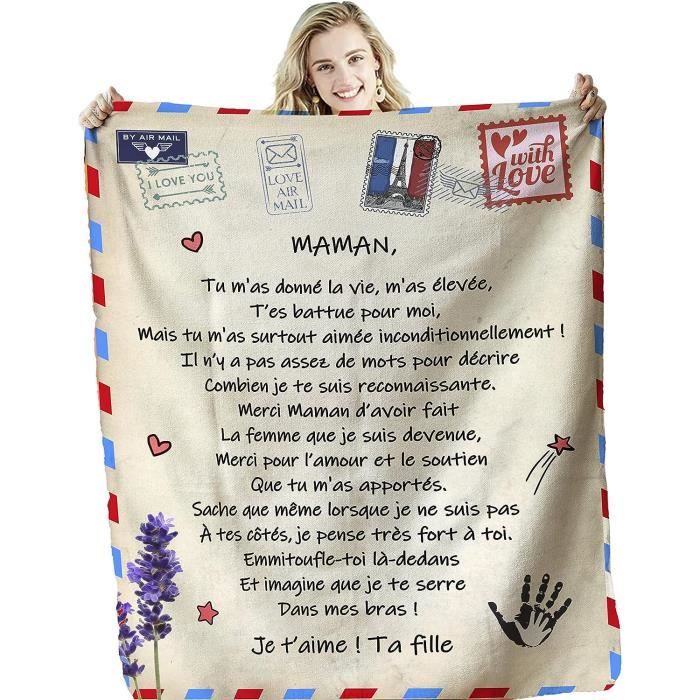 Plaid Personnalisé Pour Petite-fille - Message Doux De Grand-mère - Cadeau émotionnel Pour Anniversaire Ou Noël