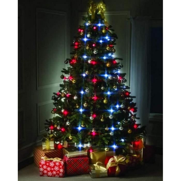 Guirlande Lumineuse Sapin de Noël, Multicolore Guirlande LED Electrique