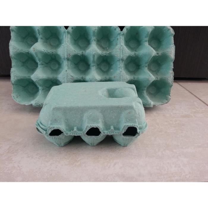 Lot De 51 Boîtes à Œufs En Carton Gris - Capacité 6 Œufs - Pour Fermiers Ou Vente