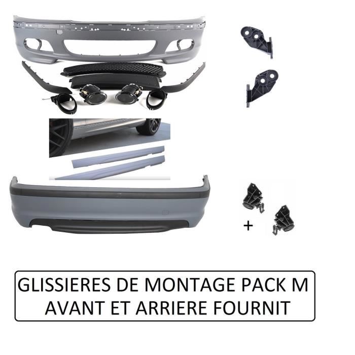 KIT PARECHOC PARE CHOC AVANT ARRIERE BAS DE CAISSE PACK M BMW SERIE 3 E46 BERLINE DE 1998 A 03/2005